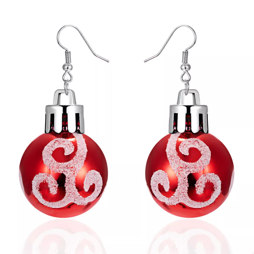 Christmas Ball Drop Earrings