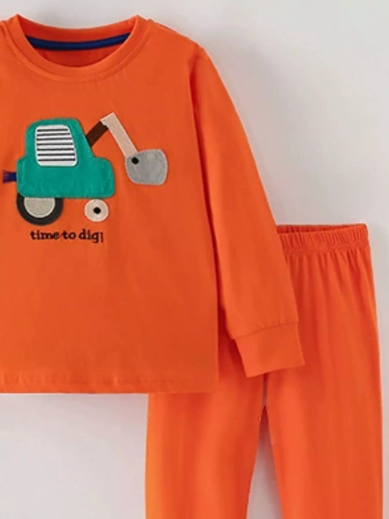 Children's Cartoon Truck Top and Pants Set
