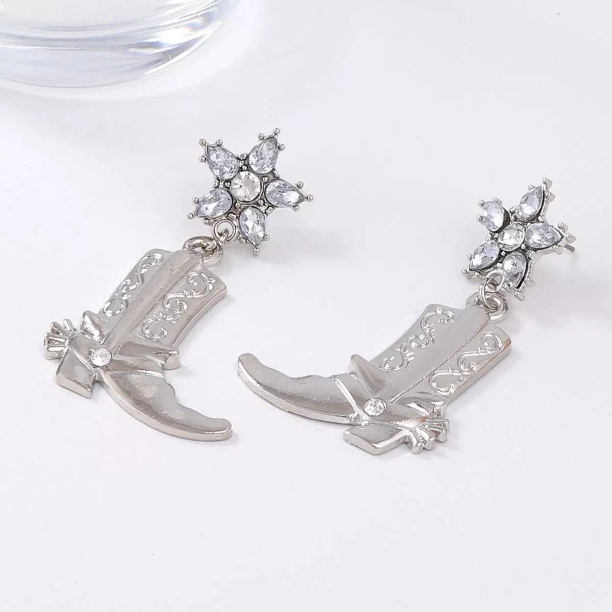 Western Style Boot Dangle Earrings