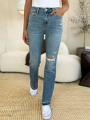 Switch Judy Blue Mid Rise Distressed Hem Jeans | Alfadarling 2 image