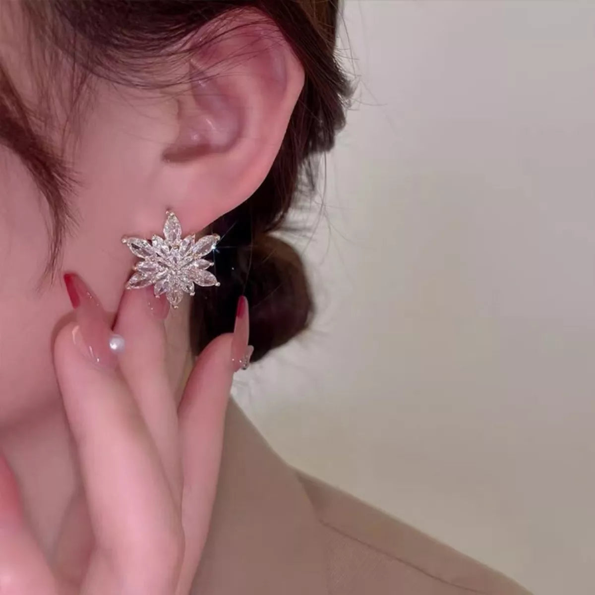 Christmas Snowflake Stud Earrings