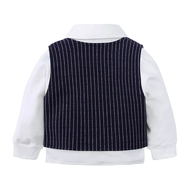 Children's Striped Vest and Pants Suit Set