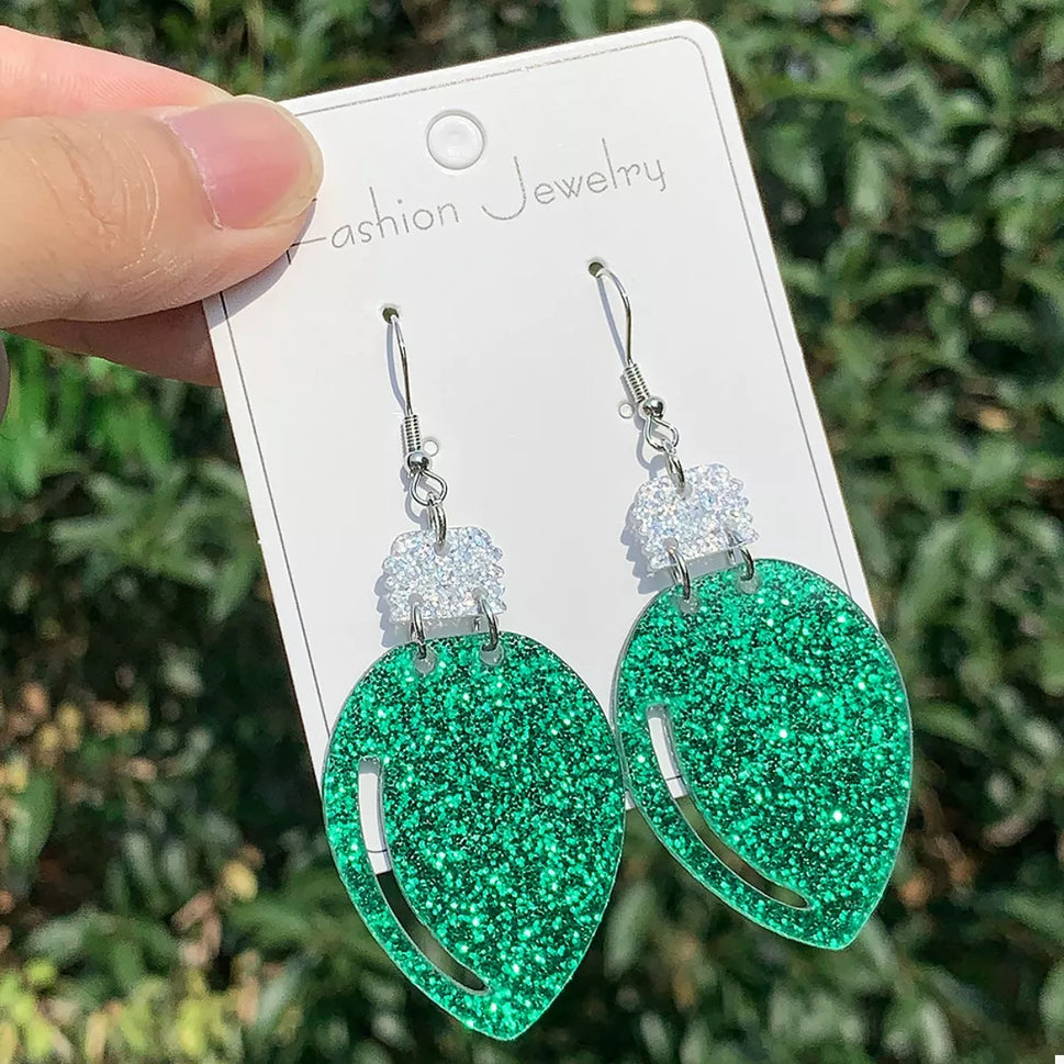 Christmas Glitter Drop Earrings