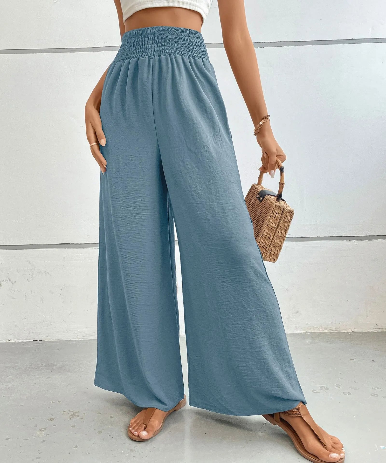 High-Waisted Wide Leg Pants