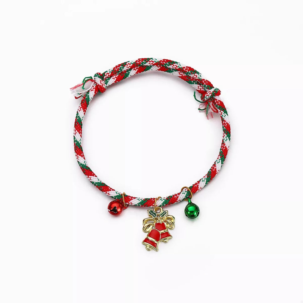 Christmas Charm Braided Rope Bracelet