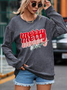 Switch Full Size MERRY CHRISTMAS Round Neck Long Sleeve Sweatshirt 2 image