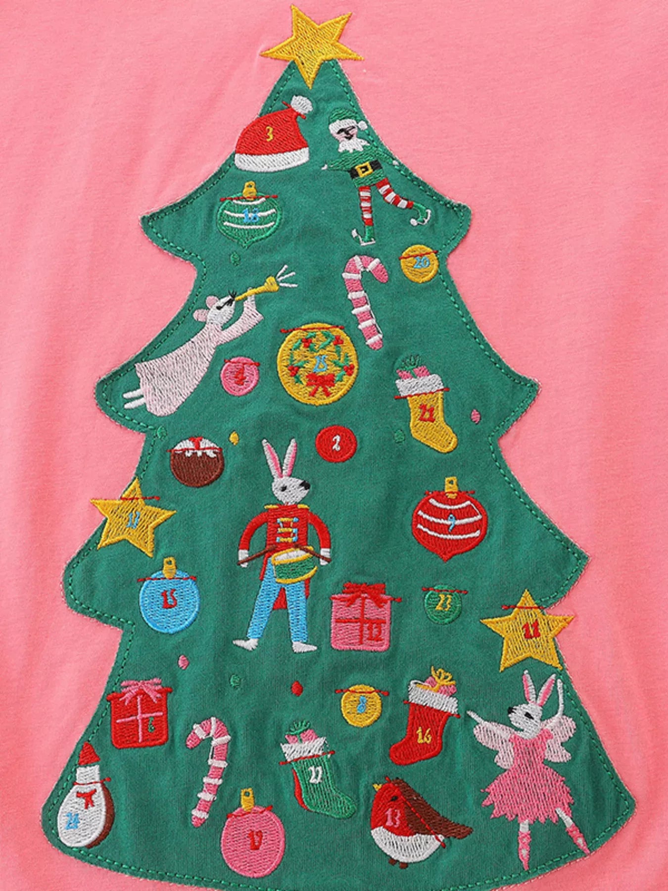 Children's Christmas Tree Long Sleeve Dress