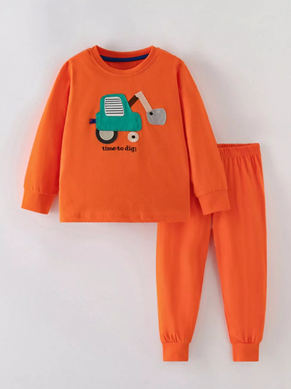 Children's Cartoon Truck Top and Pants Set