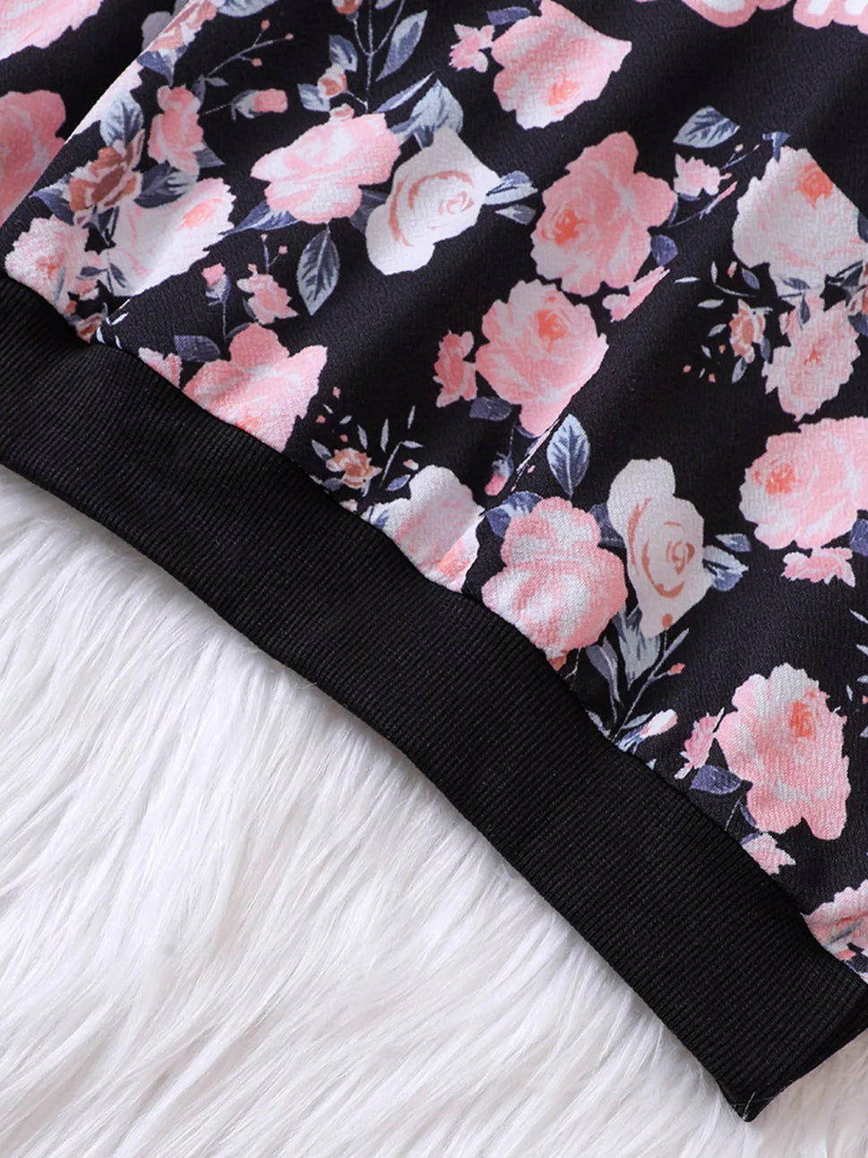 Children's Floral Print Hoodie & Pants Set