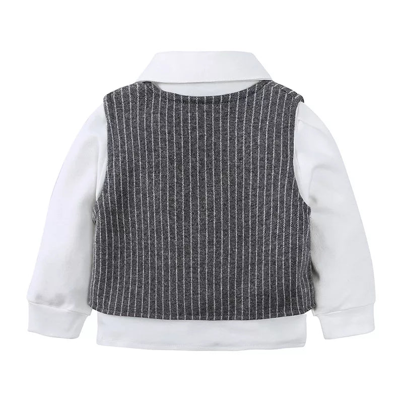 Children's Striped Vest and Pants Suit Set