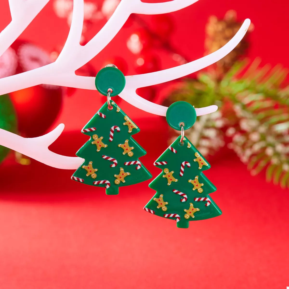Christmas Tree Drop Earrings