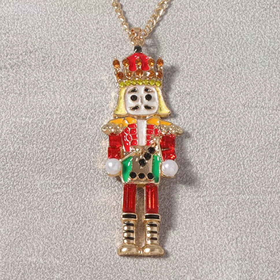 18K Gold-Plated Nutcracker Pendant Necklace