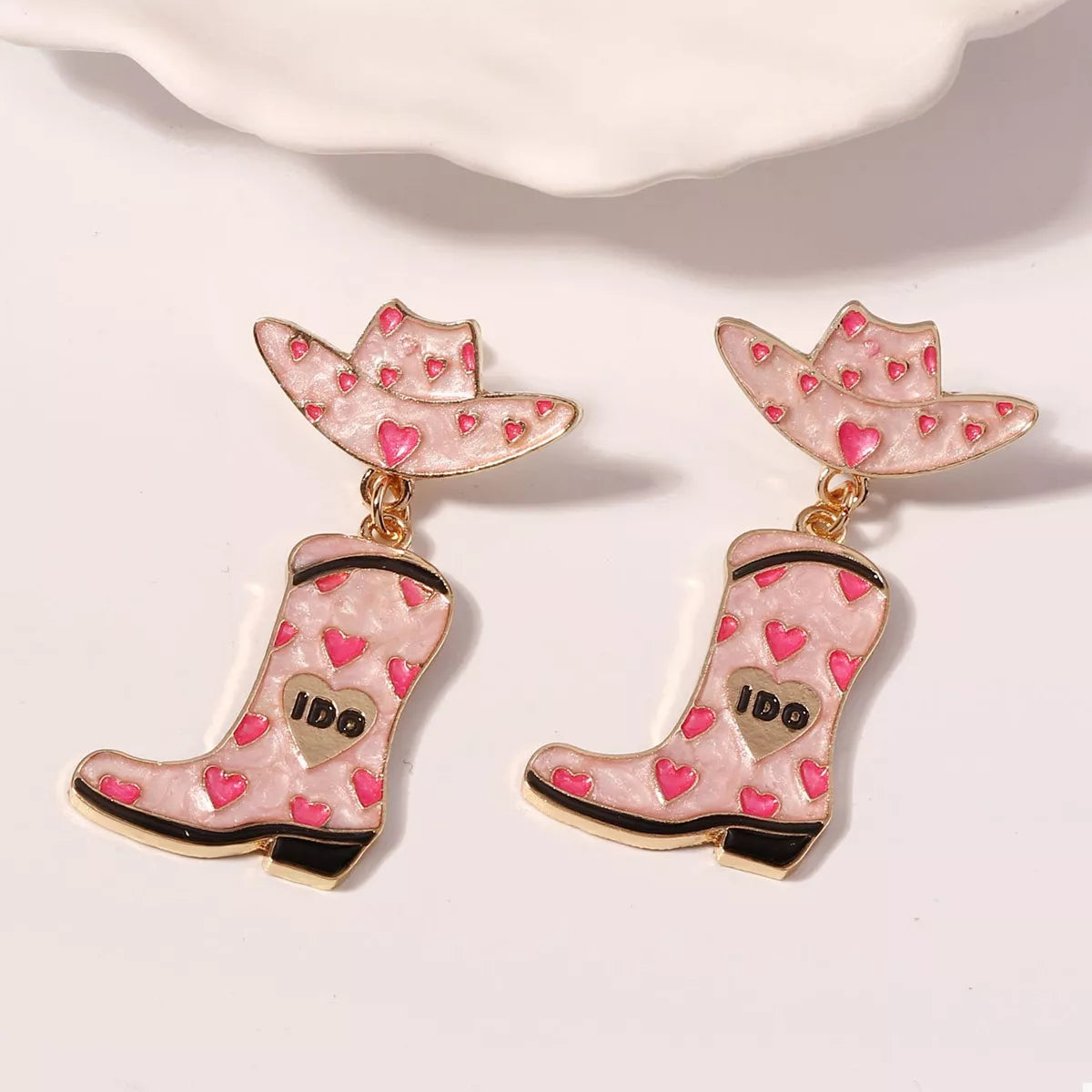 Cowgirl Hat and Boot Dangle Earrings