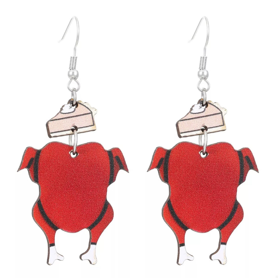 Thanksgiving Turkey Dangle Earrings
