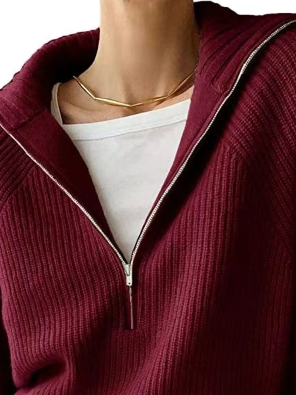 Half-Zip Long Sleeve Sweater