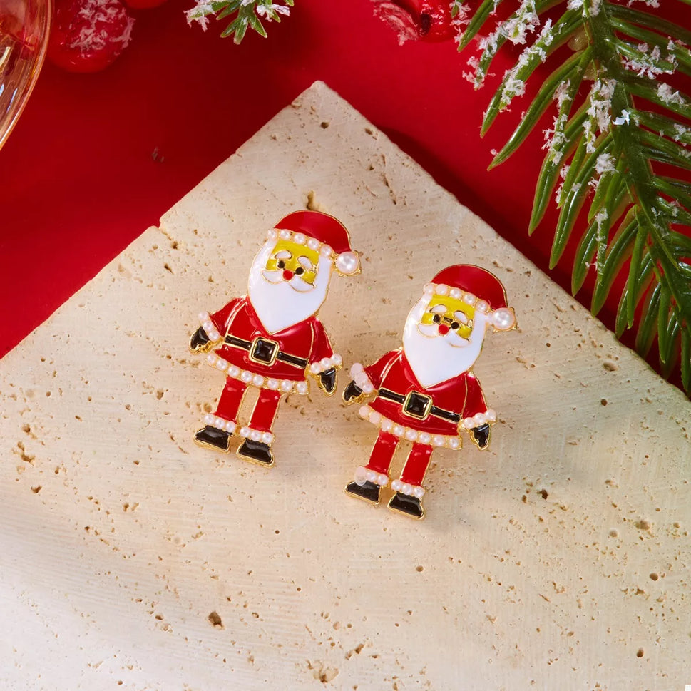 Christmas Santa Claus Stud Earrings