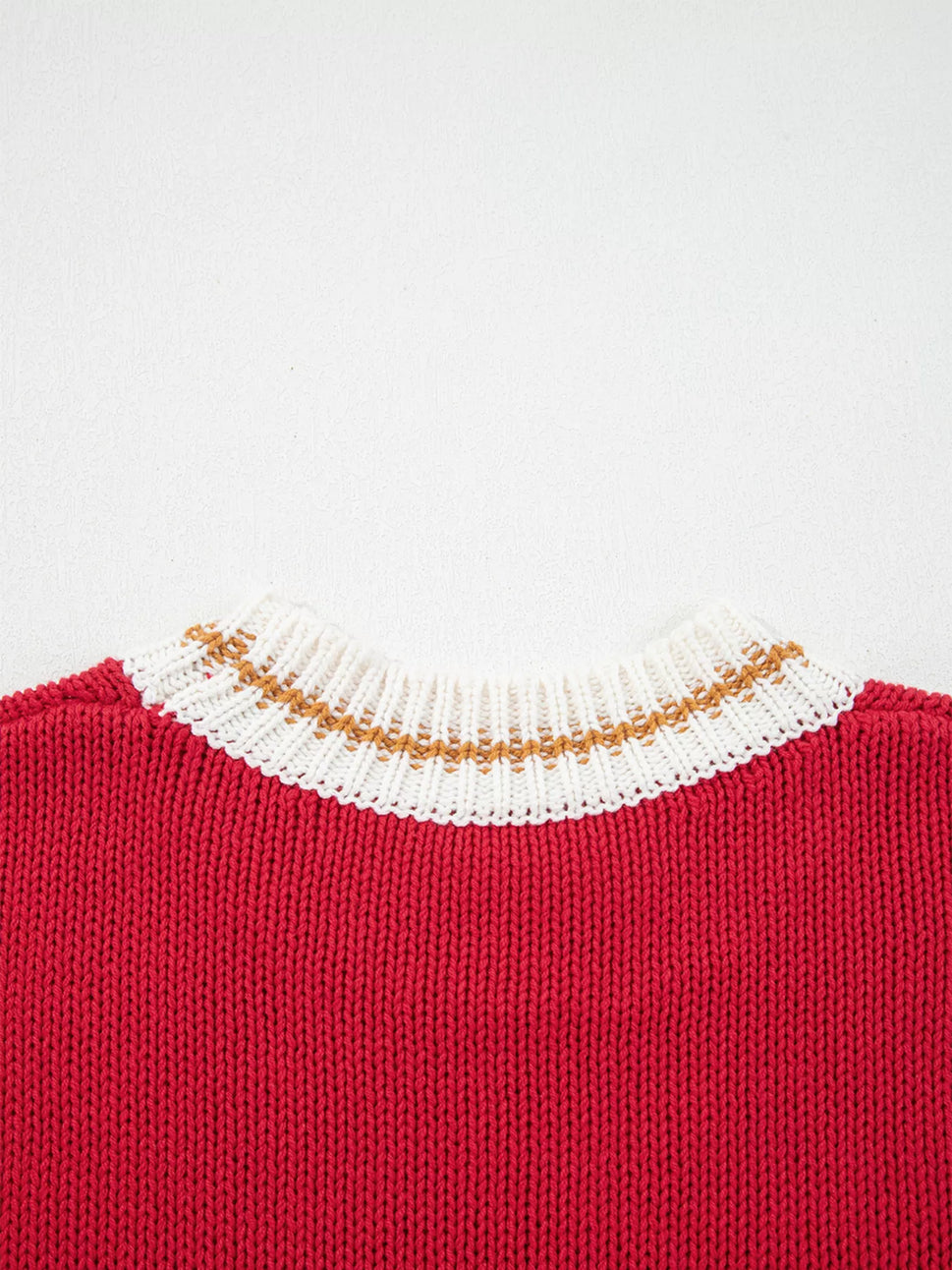 MERRY Contrast Edge Drop Shoulder Christmas Sweater