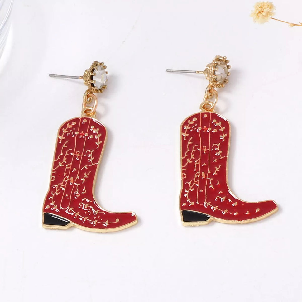 Cowboy Boot Dangle Earrings