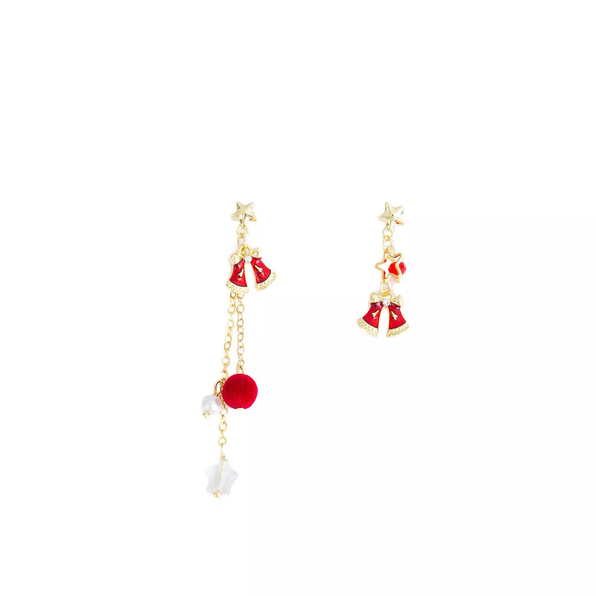 18K Gold-Plated Christmas Bell Earrings