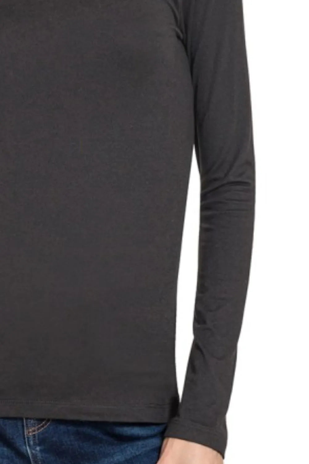 Zenana Premium Microfiber Mock Neck Top