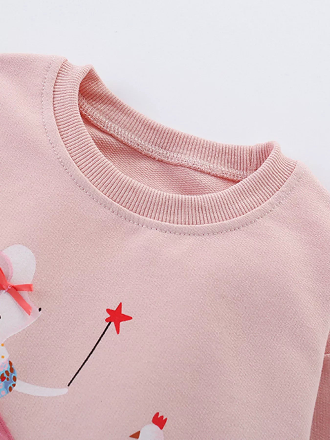 Children's Cartoon Tulle Hem Top and Pants Set