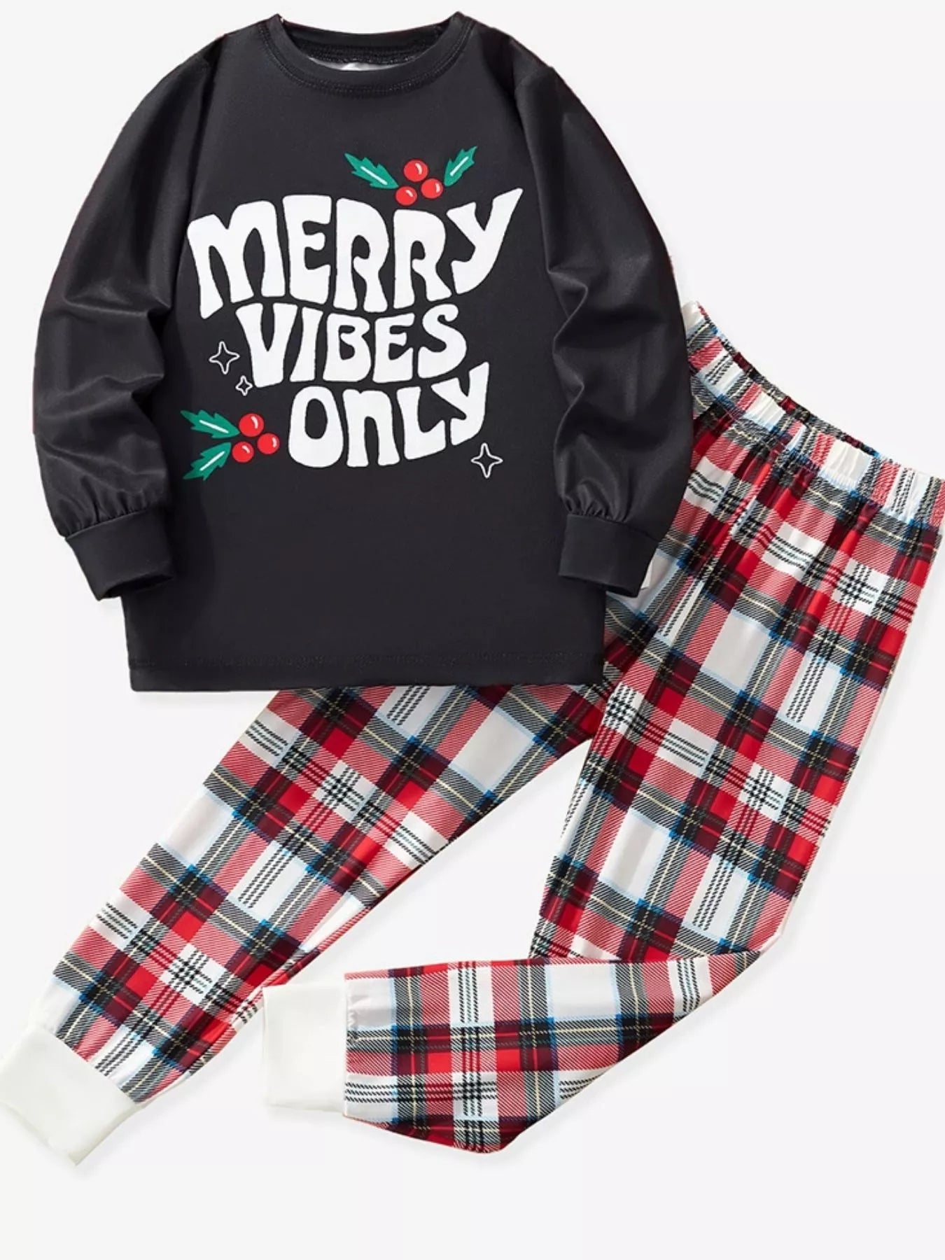 Children's Merry Vibes Only Christmas Pajama Set
