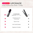 Switch Cordless Hair Straightener Brush - Upgrade Porta ECO Portable Straightening Brush for Travel, Mini Hot Straightening Comb for Women, Ceramic Coating, Lightweight for Touch-Ups,Anti-Scald, Black 3 image