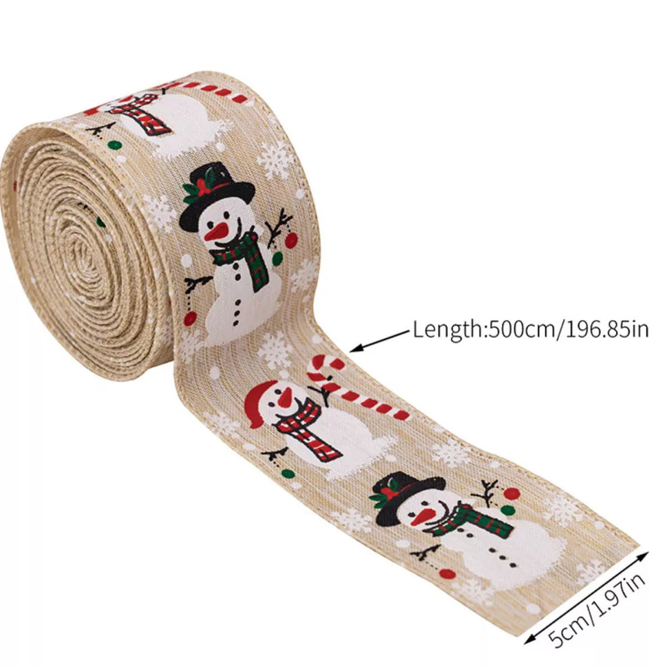 Christmas Snowman Decorative Ribbon