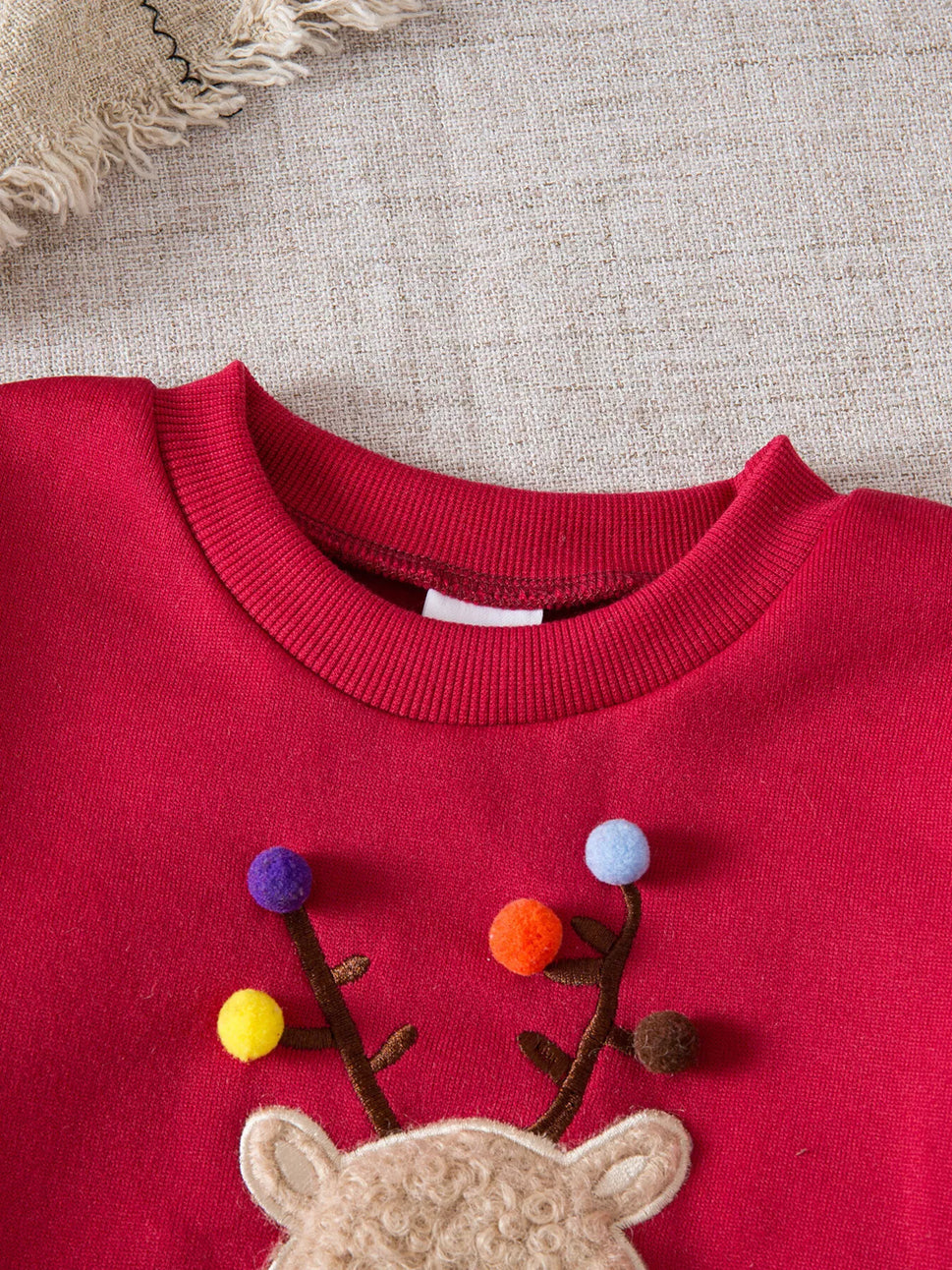 Children's Christmas Reindeer Sweatshirt & Plaid Skirt Set