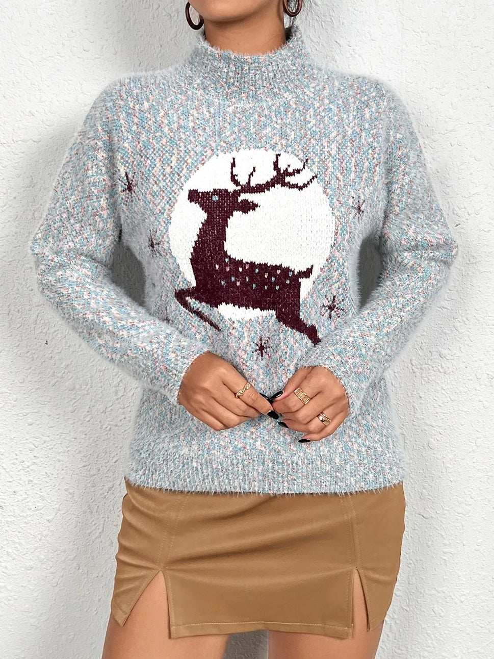 Christmas Reindeer Long Sleeve Sweater