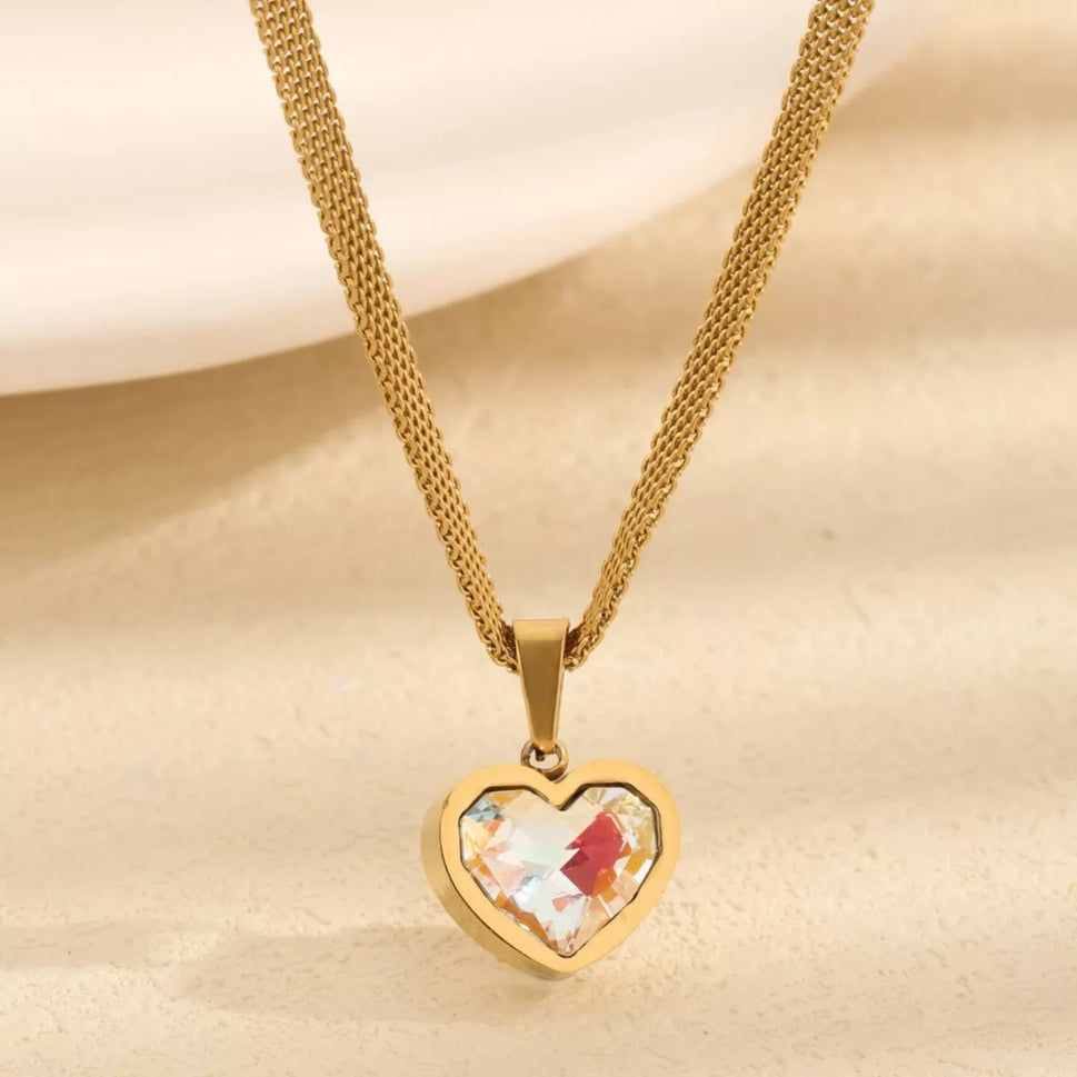 18K Gold-Plated Heart Necklace