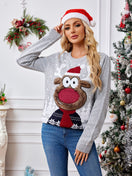 Switch Reindeer Round Neck Long Sleeve Sweater 2 image