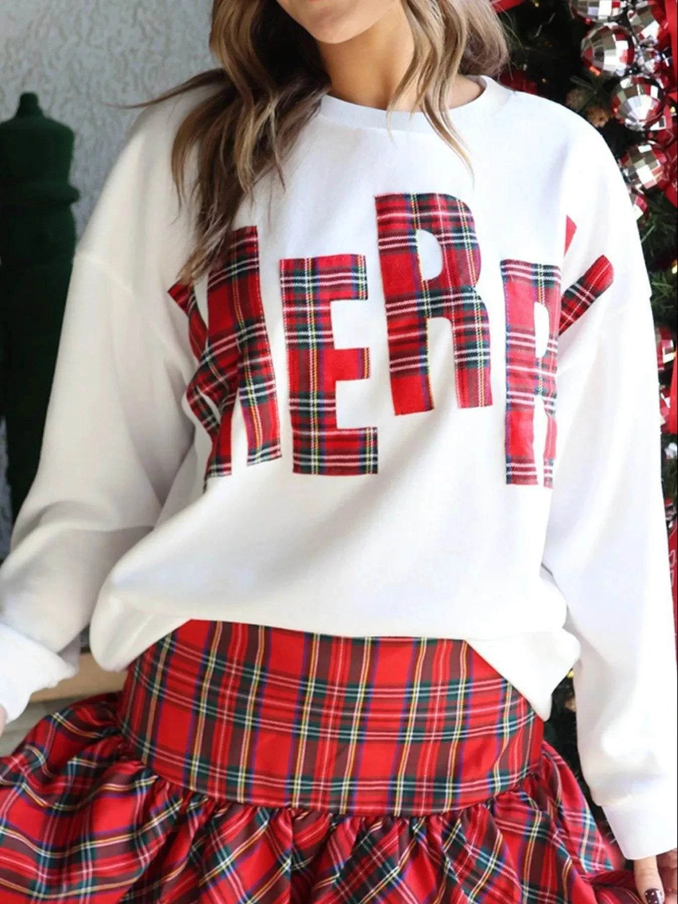 Plaid MERRY Christmas Vacation Sweatshirt