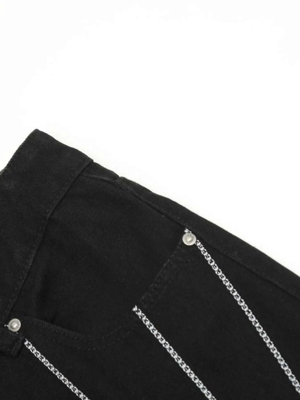 Men's Spider Web Embroidered Flared Jeans