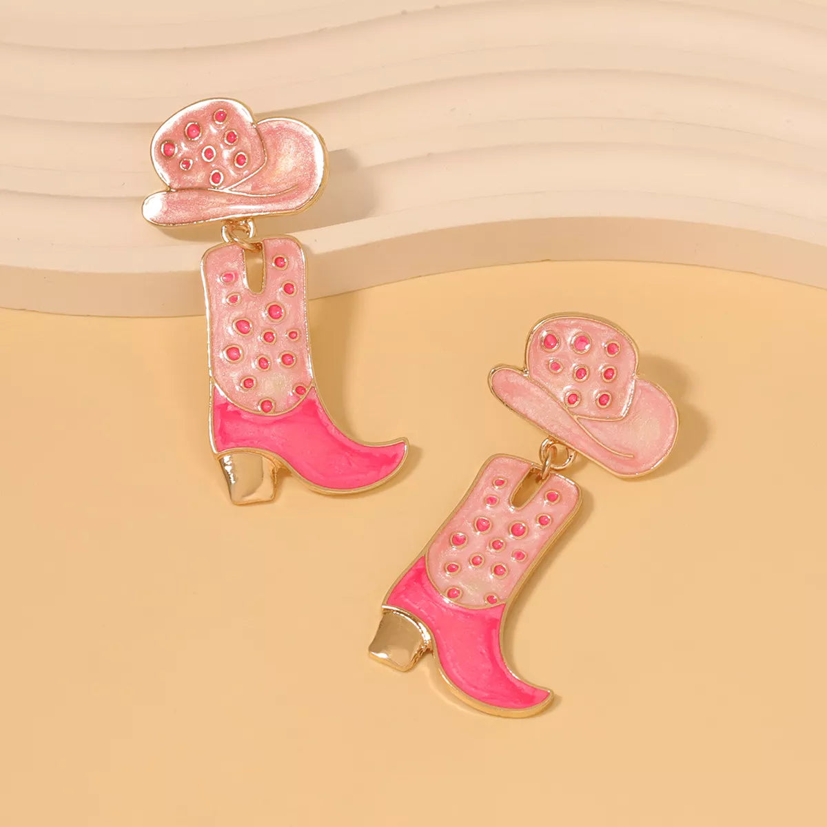 Cowgirl Boot and Hat Dangle Earrings