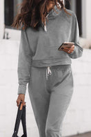 Switch Drawstring Hoodie and Pocketed Joggers Set 3 image