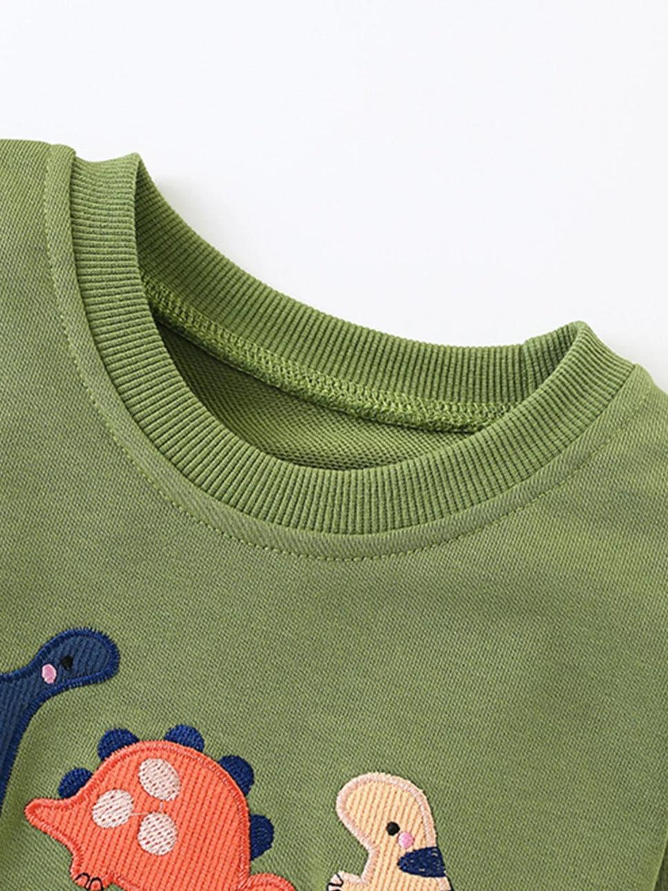 Children's Dinosaur Embroidered Sweatshirt and Pants Set
