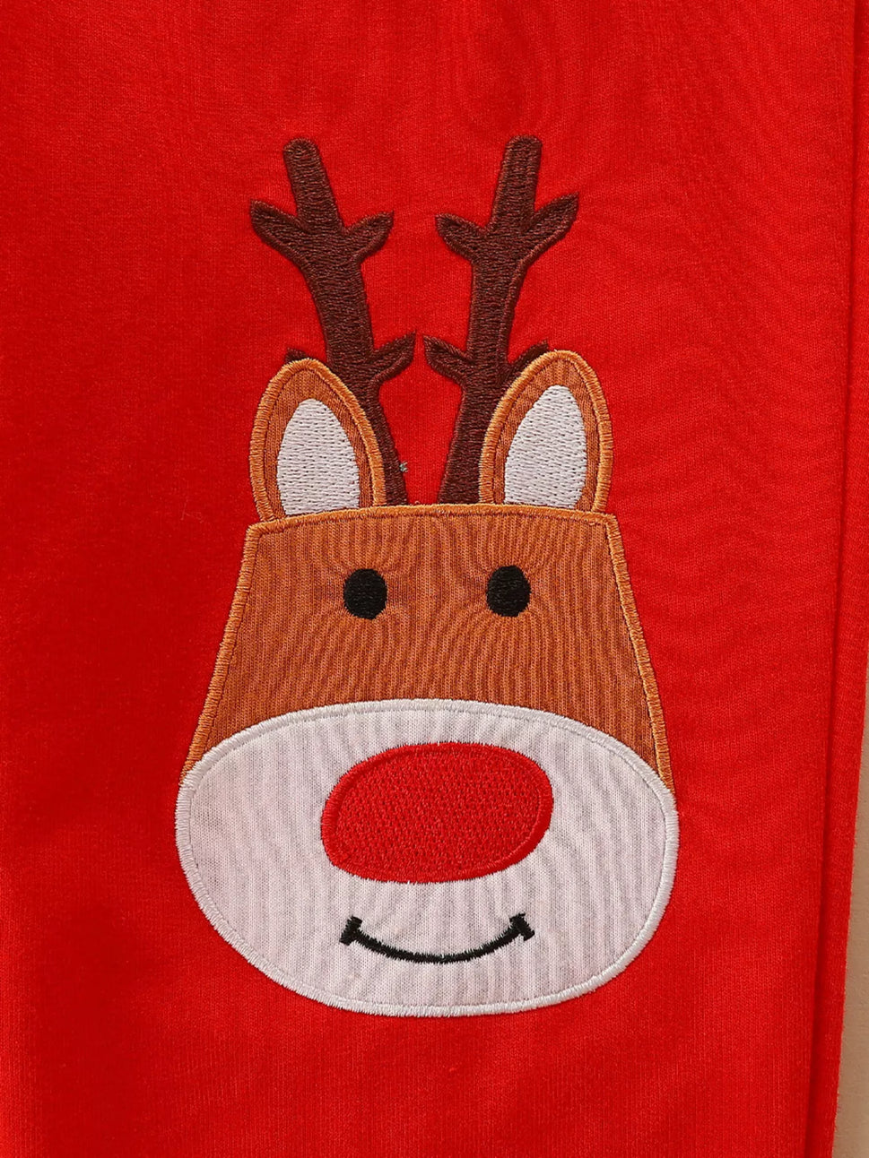 Children's Christmas Dog & Reindeer Round Neck Outfit Set