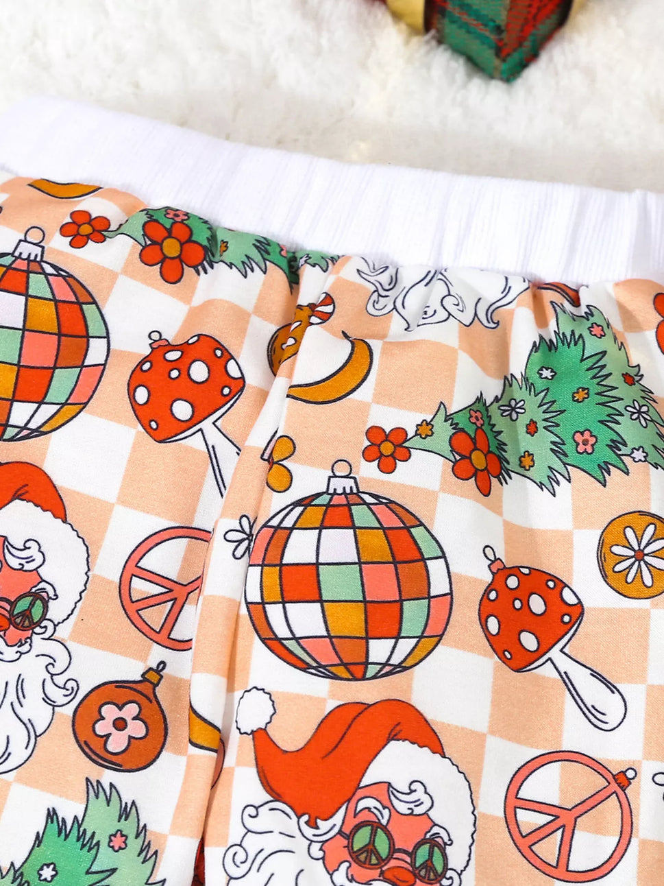 Children's Christmas Santa Print Long Sleeve Set