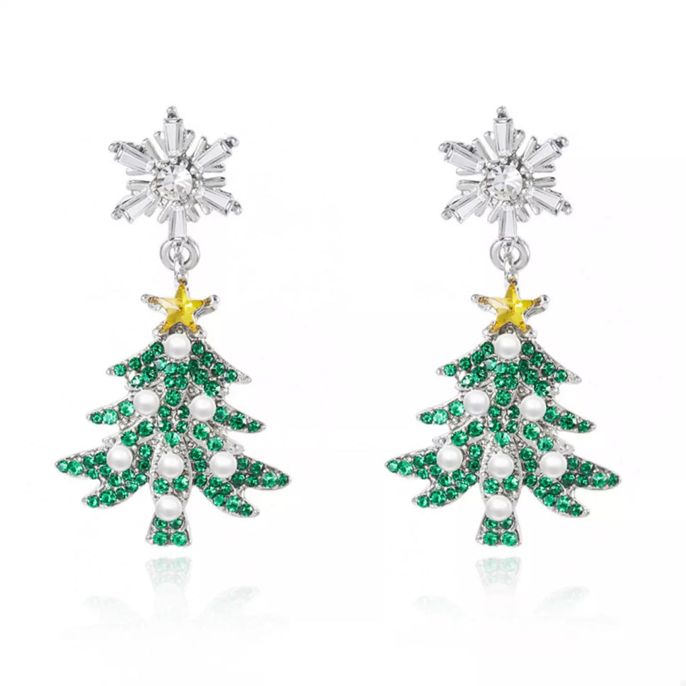 Christmas Tree Drop Earrings