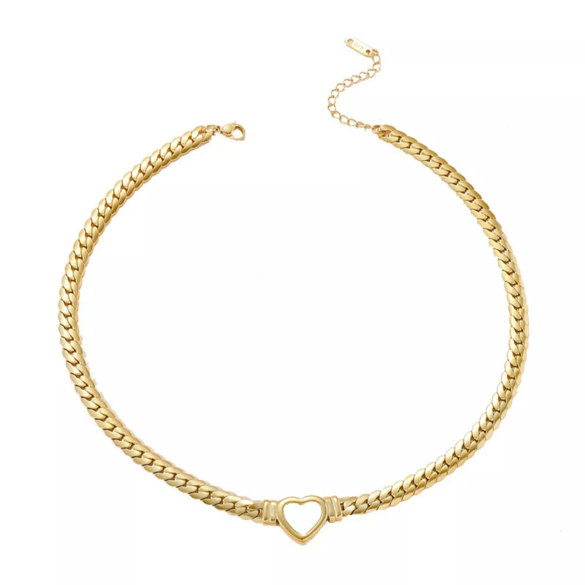 18K Gold-Plated Chain Heart Necklace