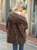 Switch Leopard Hooded Coat with Pockets 3 image