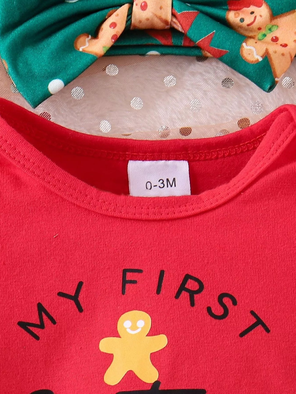 Children's My First Christmas Ruffle Sleeve Set