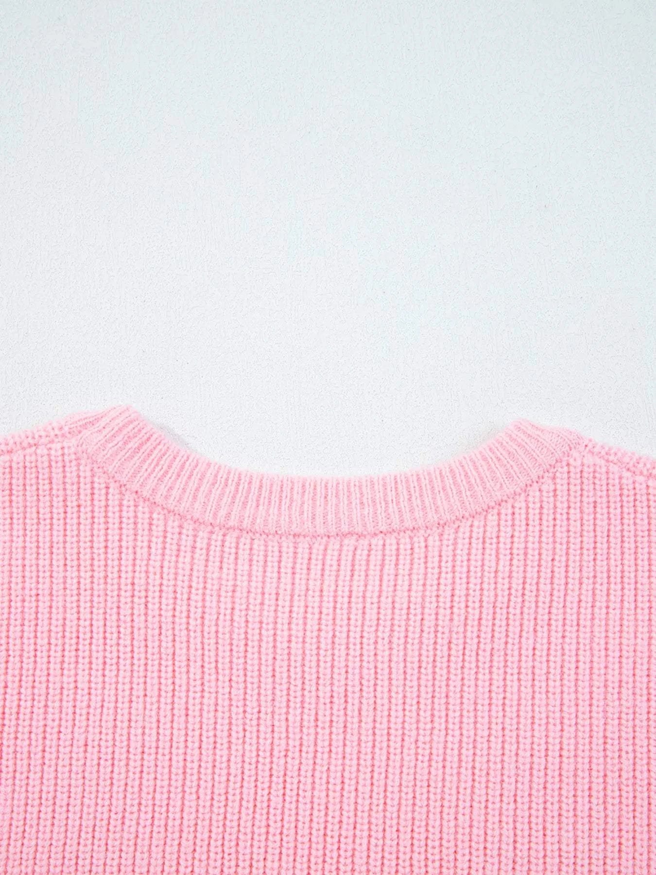 Merry Candy Cane Christmas Crew Neck Sweater