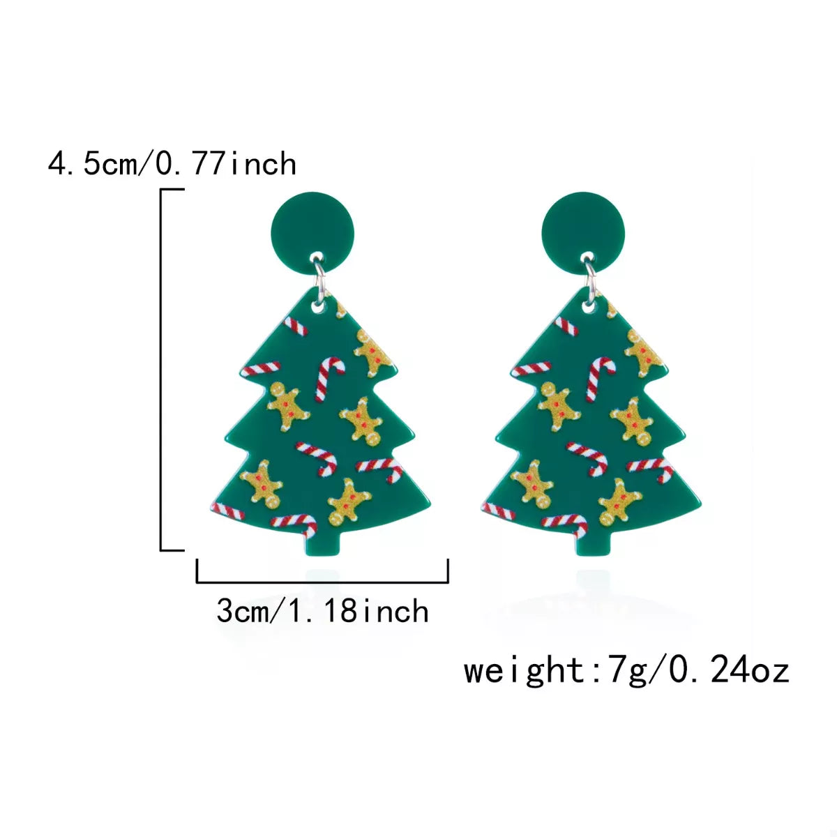 Christmas Tree Drop Earrings