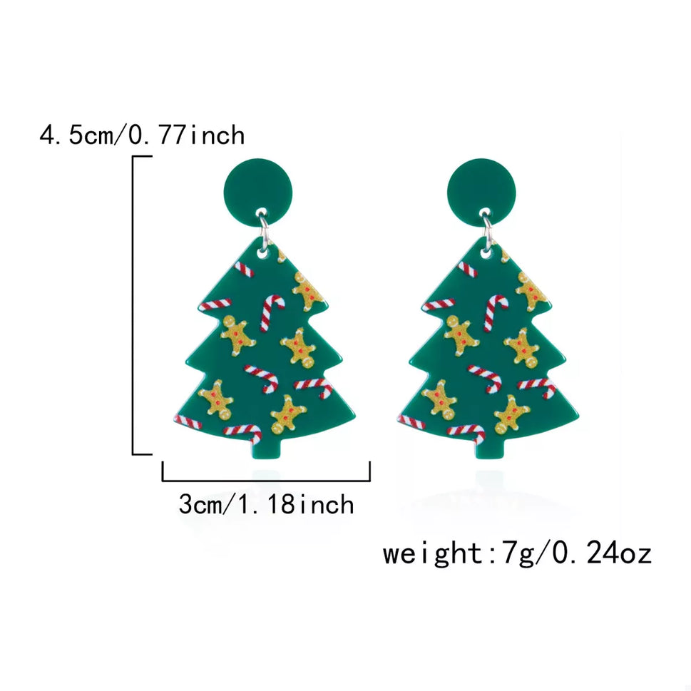 Christmas Tree Drop Earrings