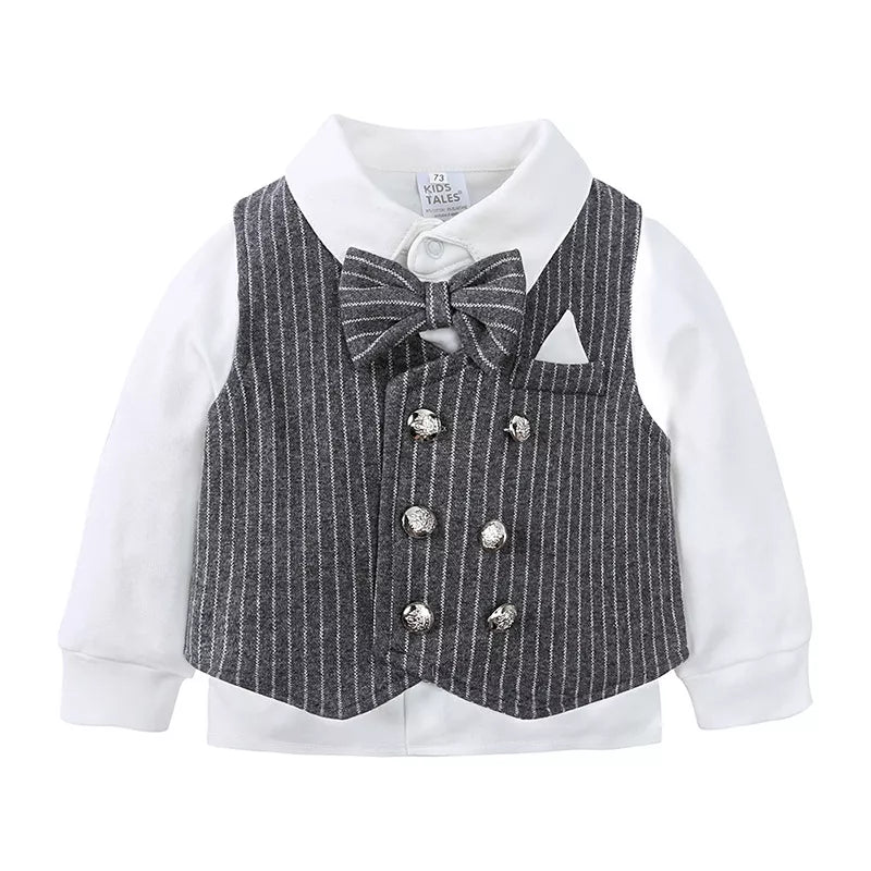 Children's Striped Vest and Pants Suit Set