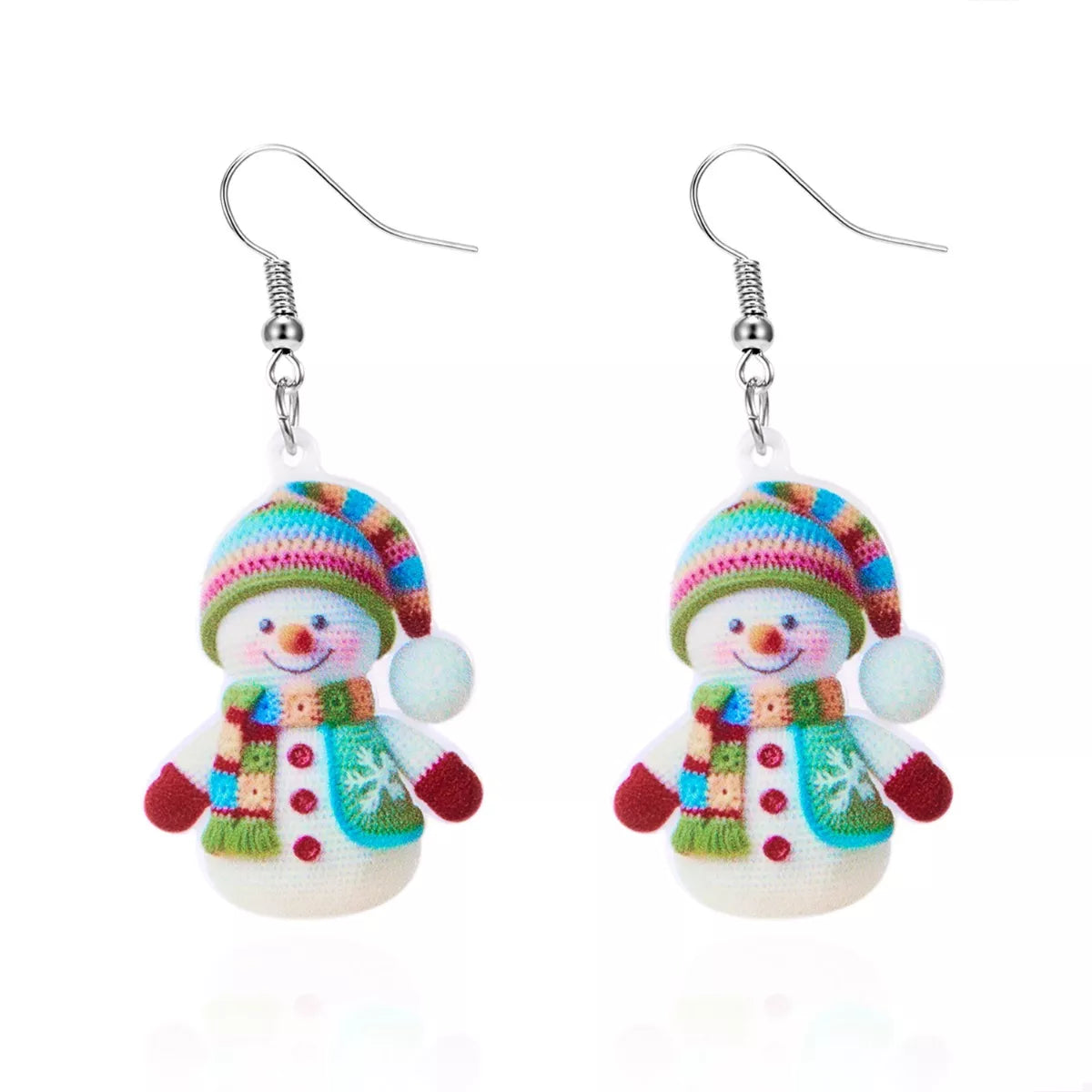 Christmas Snowman Dangle Earrings