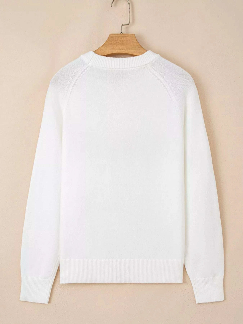 MERRY Letter Pattern Christmas Raglan Sleeve Sweater