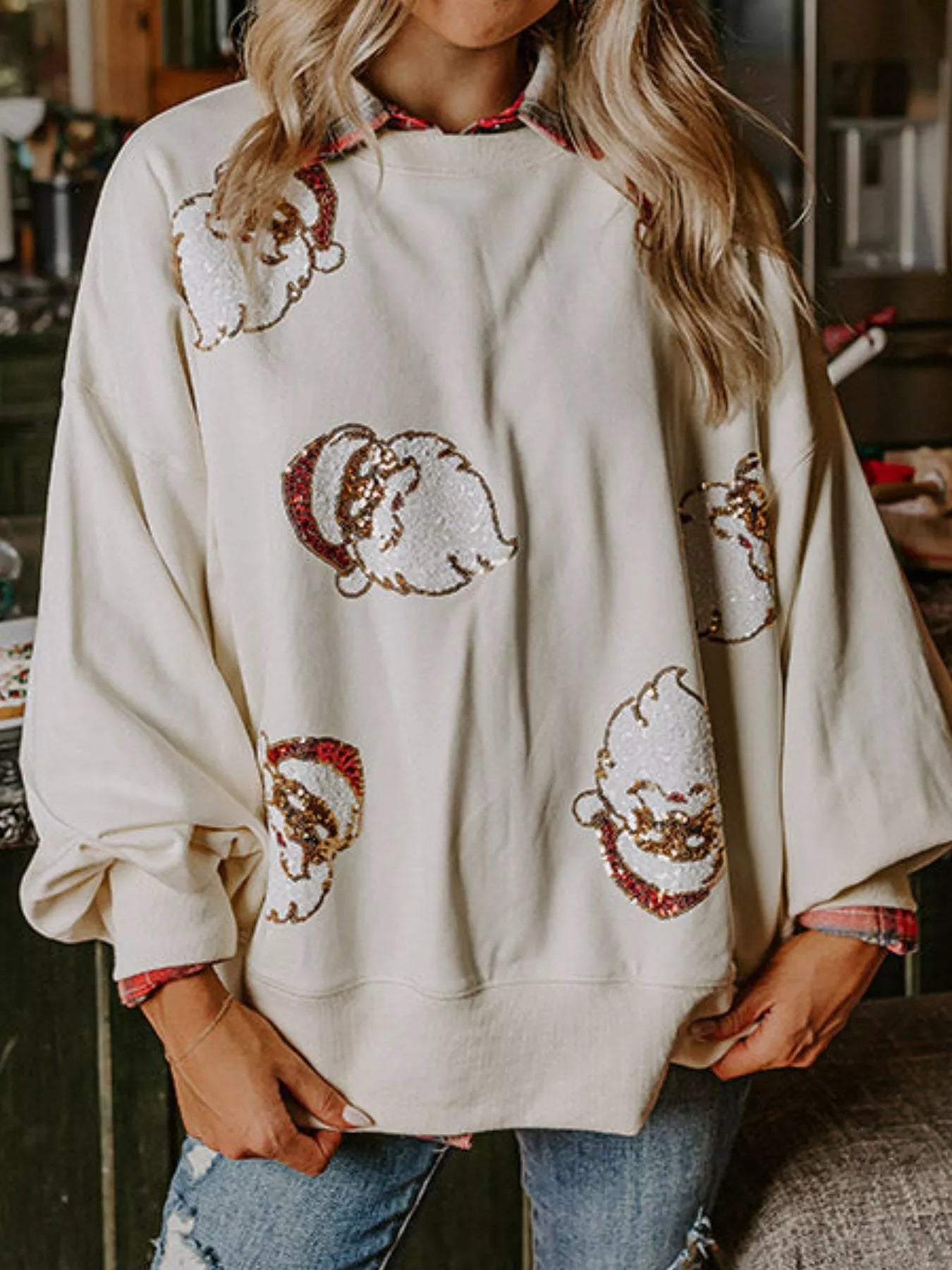 Christmas Santa Long Sleeve Sweatshirt